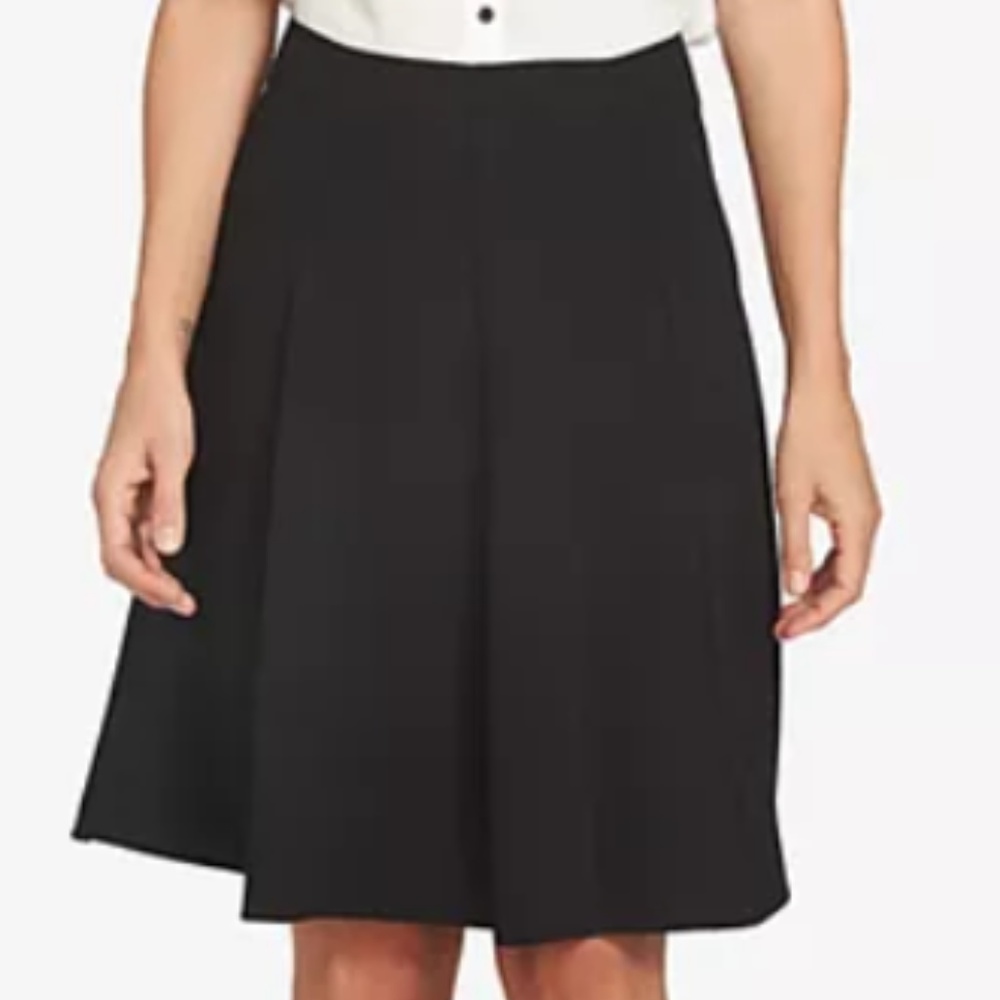 CeCe - Moss Crepe A-Line Flounce Skirt